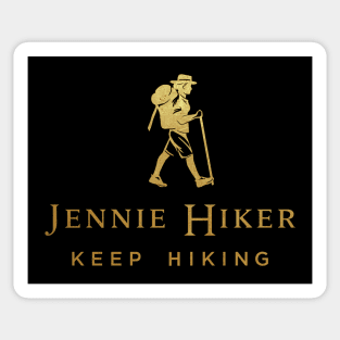 Johnnie walker hiking -Jennie Hiker Keep Hiking Black Label Sticker